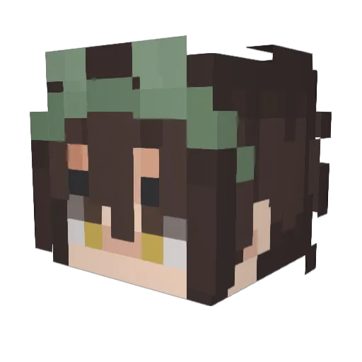 Bosky_1 Minecraft avatar head, 3D render