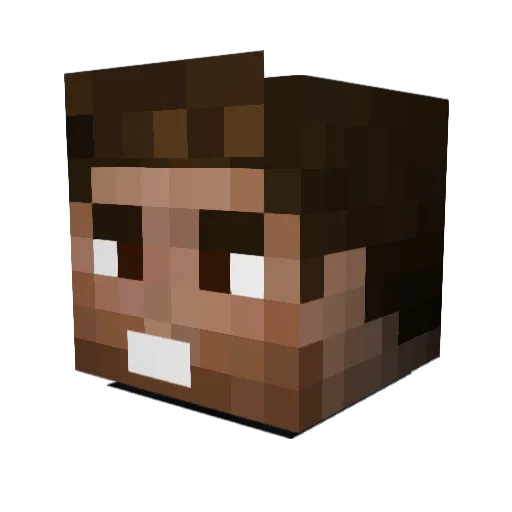 Boslein Minecraft avatar head, 3D render