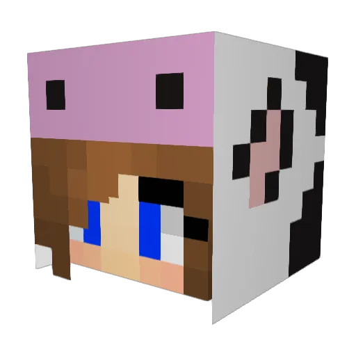 BosnianGirl1 Minecraft avatar head, 3D render