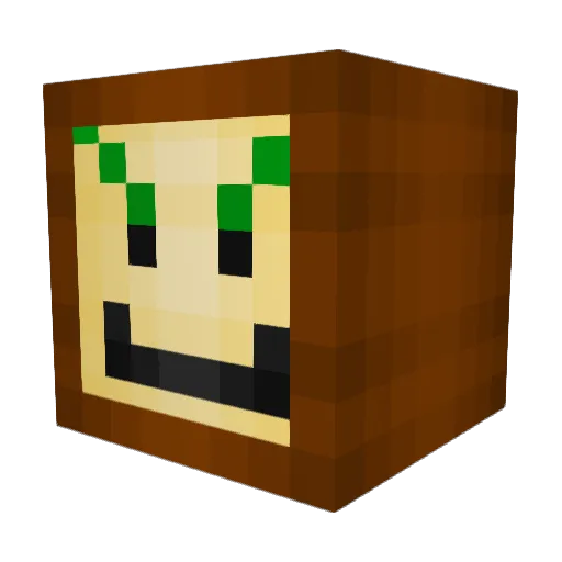 Bosopo Minecraft avatar head, 3D render