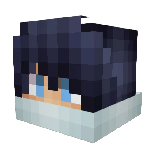 Bosow Minecraft avatar head, 3D render