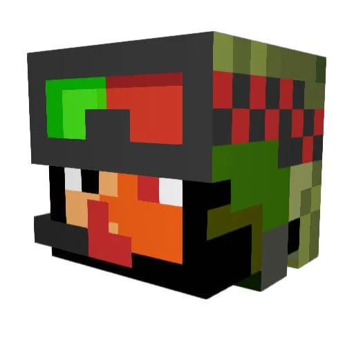 BosqueMuertos Minecraft avatar head, 3D render