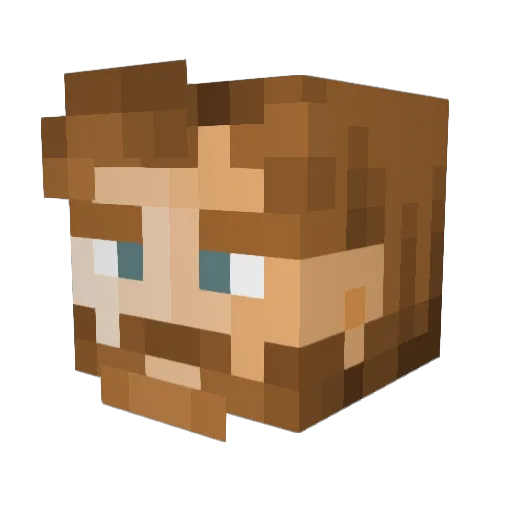 Boss8510 Minecraft avatar head, 3D render