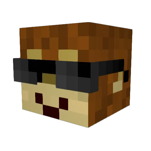 BossAffe Minecraft avatar head, 3D render