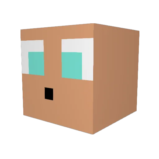 BossBaby0625 Minecraft avatar head, 3D render
