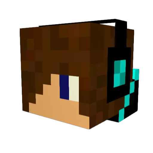 BossButter24 Minecraft avatar head, 3D render