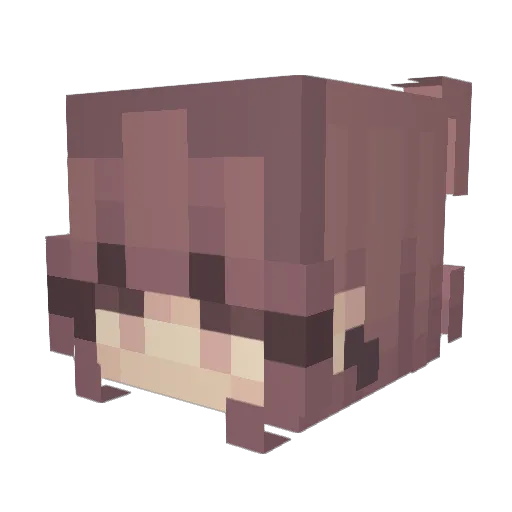 BossEsther Minecraft avatar head, 3D render