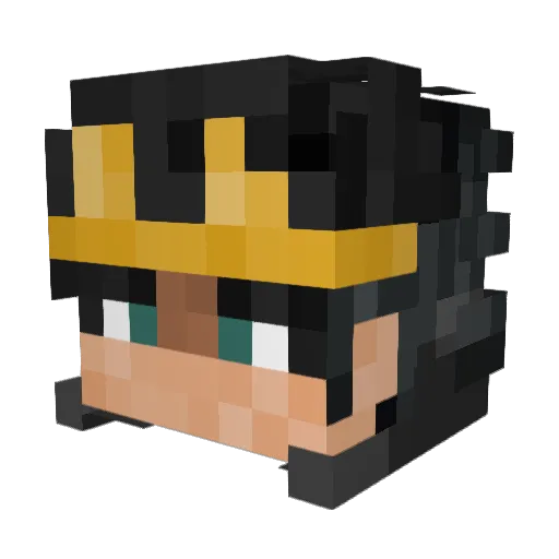 BossKen Minecraft avatar head, 3D render
