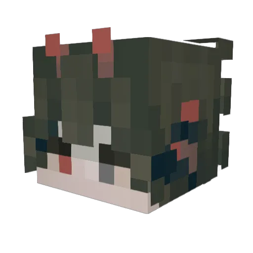 BossRain7286 Minecraft avatar head, 3D render