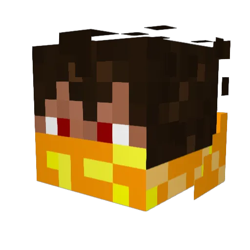 BossSaucer Minecraft avatar head, 3D render
