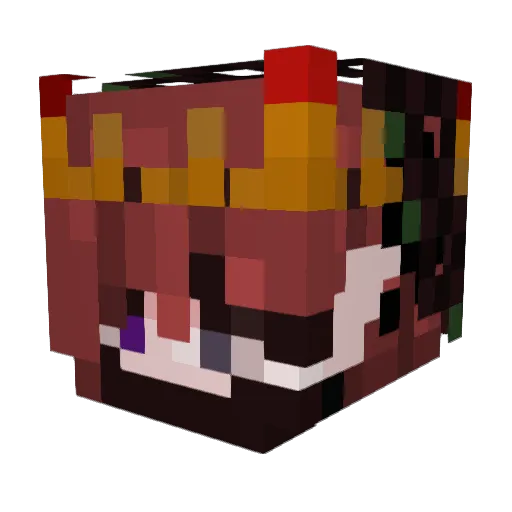 BossTom Minecraft avatar head, 3D render
