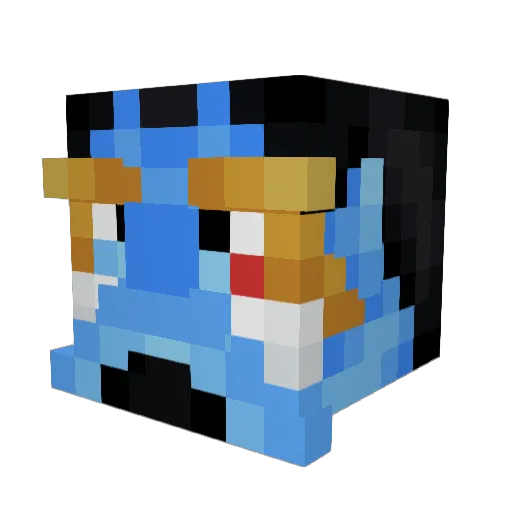 Boss_Jimbei Minecraft avatar head, 3D render
