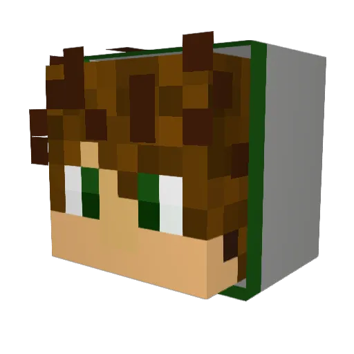 Bossalossa Minecraft avatar head, 3D render
