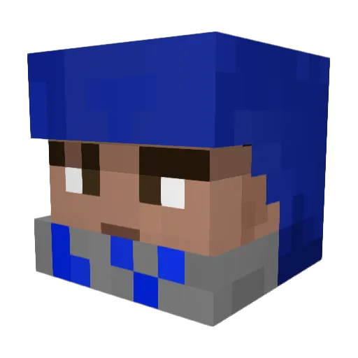 BossaxQC Minecraft avatar head, 3D render