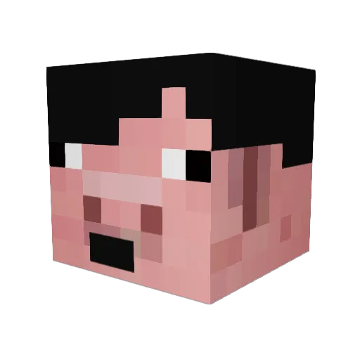 Bossbezlat Minecraft avatar head, 3D render