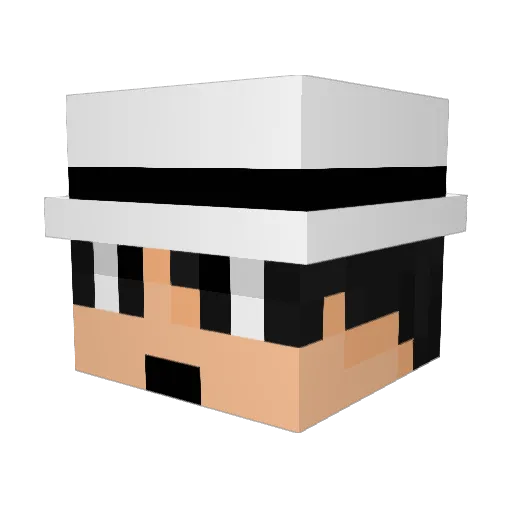 Bosscity Minecraft avatar head, 3D render
