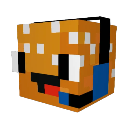 Bosscraft6 Minecraft avatar head, 3D render