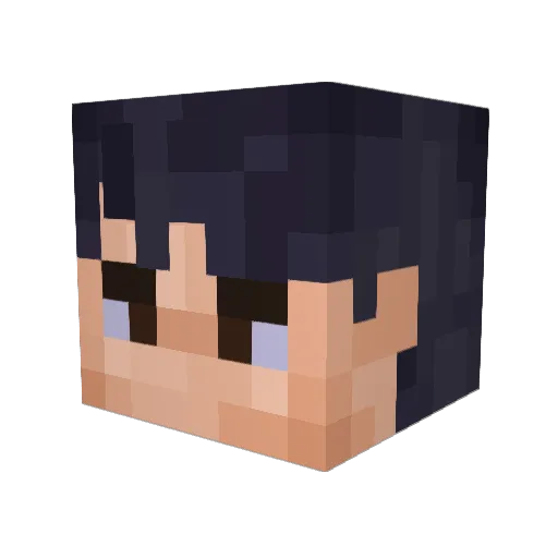 Bosscrown Minecraft avatar head, 3D render