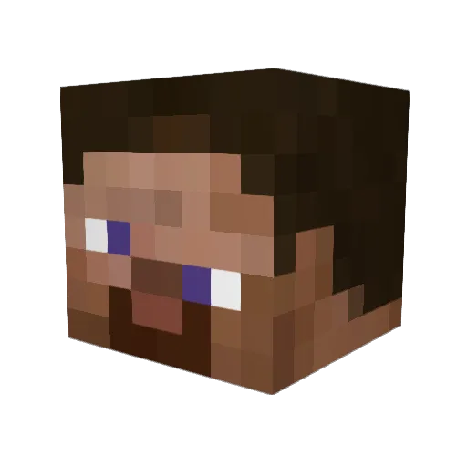 Bosse100 Minecraft avatar head, 3D render
