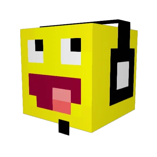 Bosseparon Minecraft avatar head, 3D render