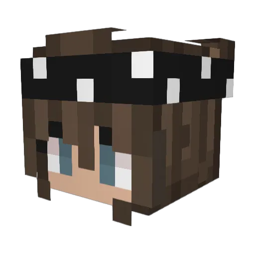 Bosseq21 Minecraft avatar head, 3D render
