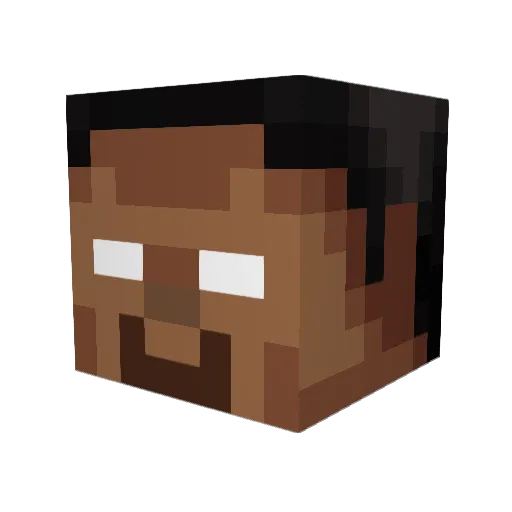 Bossieres Minecraft avatar head, 3D render