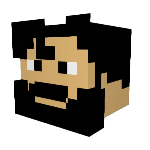 BossingMight Minecraft avatar head, 3D render