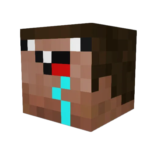 Bossman2525 Minecraft avatar head, 3D render