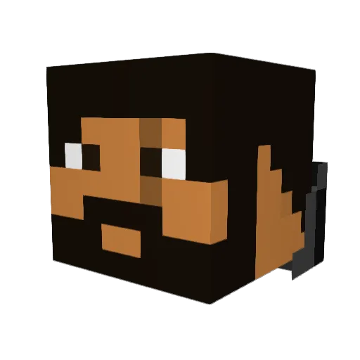 Bossman813 Minecraft avatar head, 3D render