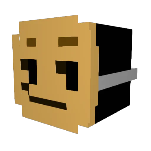 Bossnis Minecraft avatar head, 3D render