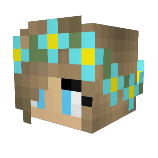 Bossome20 Minecraft avatar head, 3D render