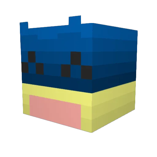 BosssBurger Minecraft avatar head, 3D render