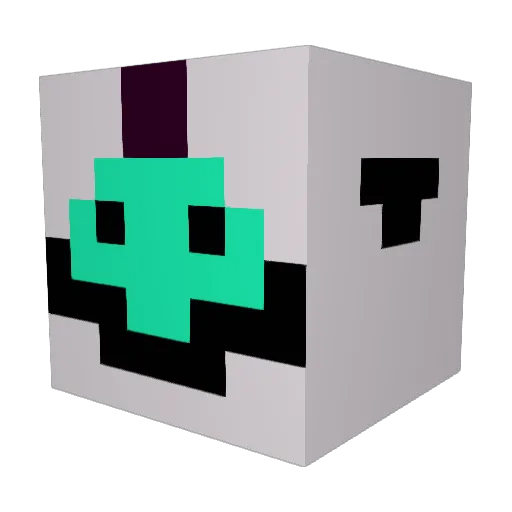 Bost0 Minecraft avatar head, 3D render