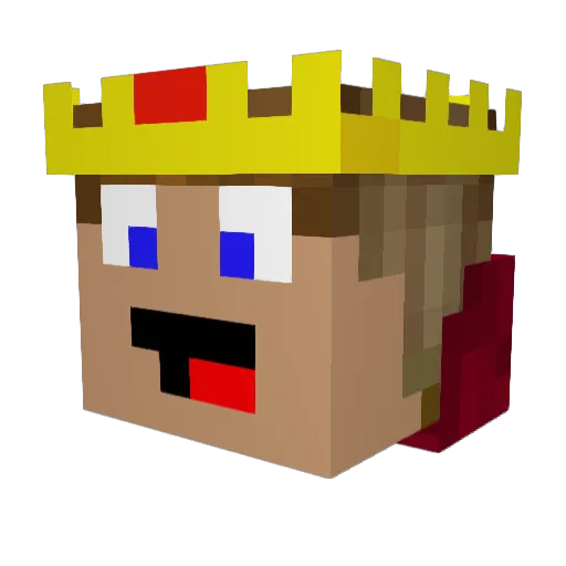 BostonCollege Minecraft avatar head, 3D render