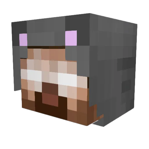 BostonCy Minecraft avatar head, 3D render