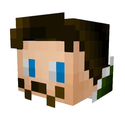 BostonGurkan_ Minecraft avatar head, 3D render