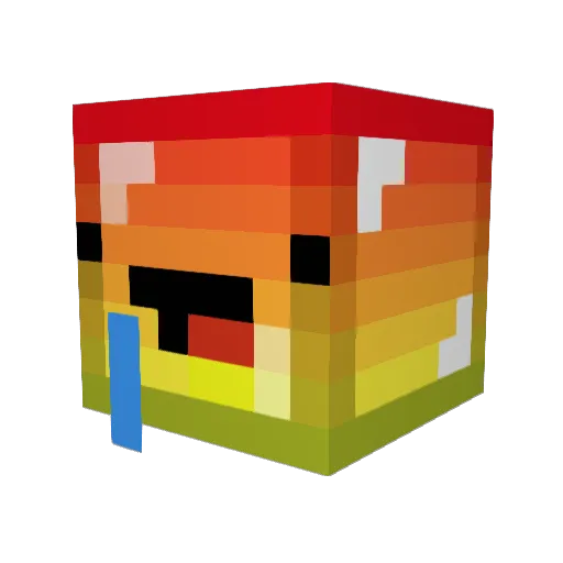 BotBlueberry Minecraft avatar head, 3D render