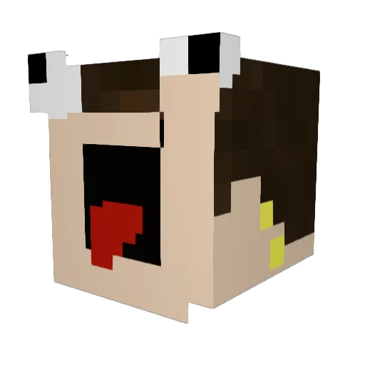 BotEddie110 Minecraft avatar head, 3D render