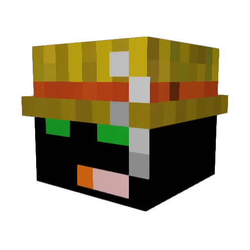BotGmbH Minecraft avatar head, 3D render