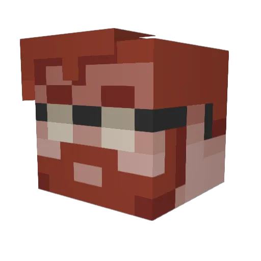 BotPolymerase Minecraft avatar head, 3D render