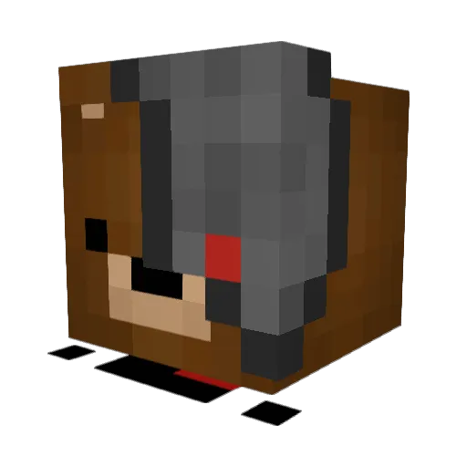 BotTedy Minecraft avatar head, 3D render