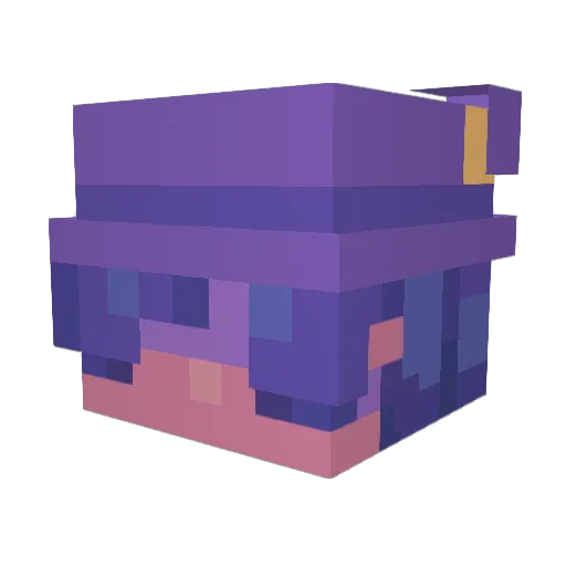 BotZino Minecraft avatar head, 3D render