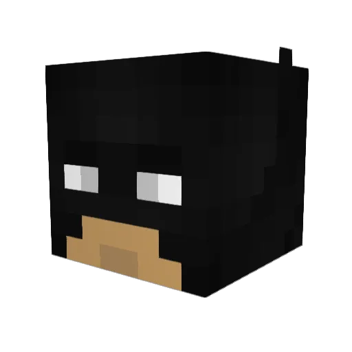 Bot_Man Minecraft avatar head, 3D render