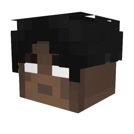 Bot_tw Minecraft avatar head, 3D render