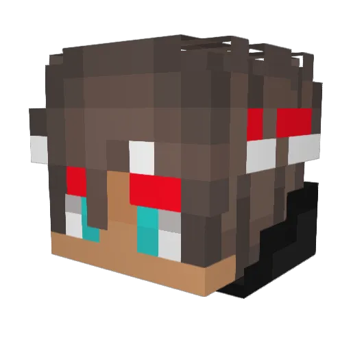 Botangel Minecraft avatar head, 3D render