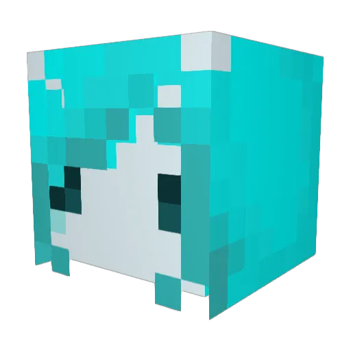 Botaniia Minecraft avatar head, 3D render