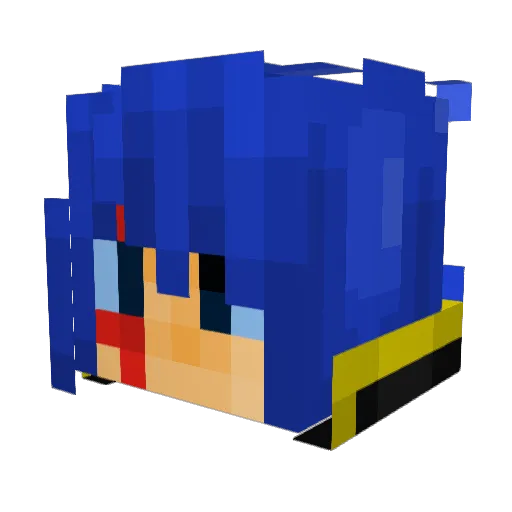 Botboy58 Minecraft avatar head, 3D render