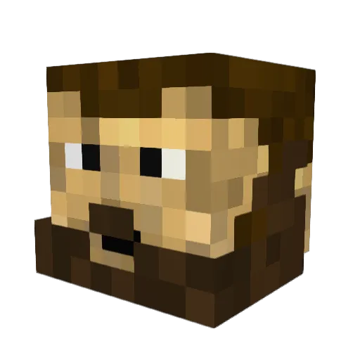Boterkoek2 Minecraft avatar head, 3D render