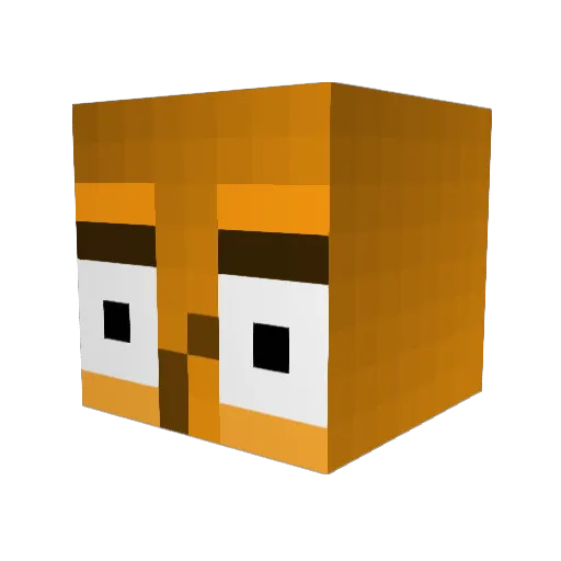 BotiBrutal Minecraft avatar head, 3D render