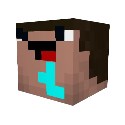 Botianas Minecraft avatar head, 3D render